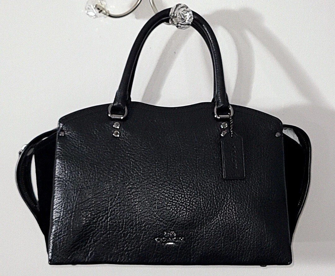 Coach drew satchel black sales
