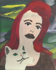 Annie with Laurie by  William Mayer new york artist surreal  impressionist