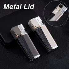 2 in 1 Lighter Pipe Metal Lid Tobacco w/Free Screen Porable Smoking Accessories