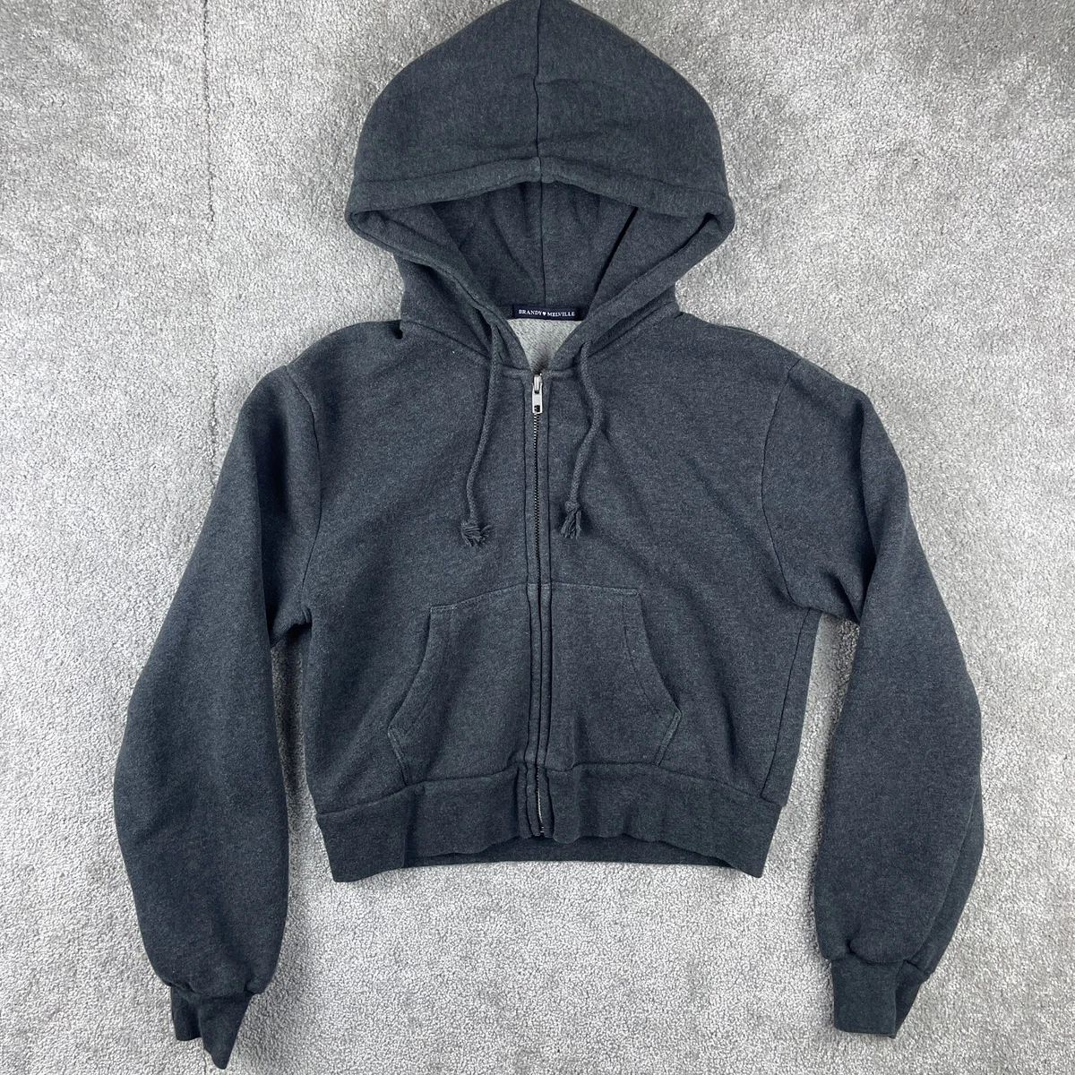 Brandy melville grey crystal hoodie sale