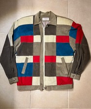 Jessica Grey Multicolor Patterned Suede Jacket