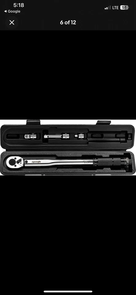 EPAuto 3/8-Inch Drive Click Torque Wrench (10-80 ft.-lb. / 13.6-108.5 Nm) - Image 3 of 4