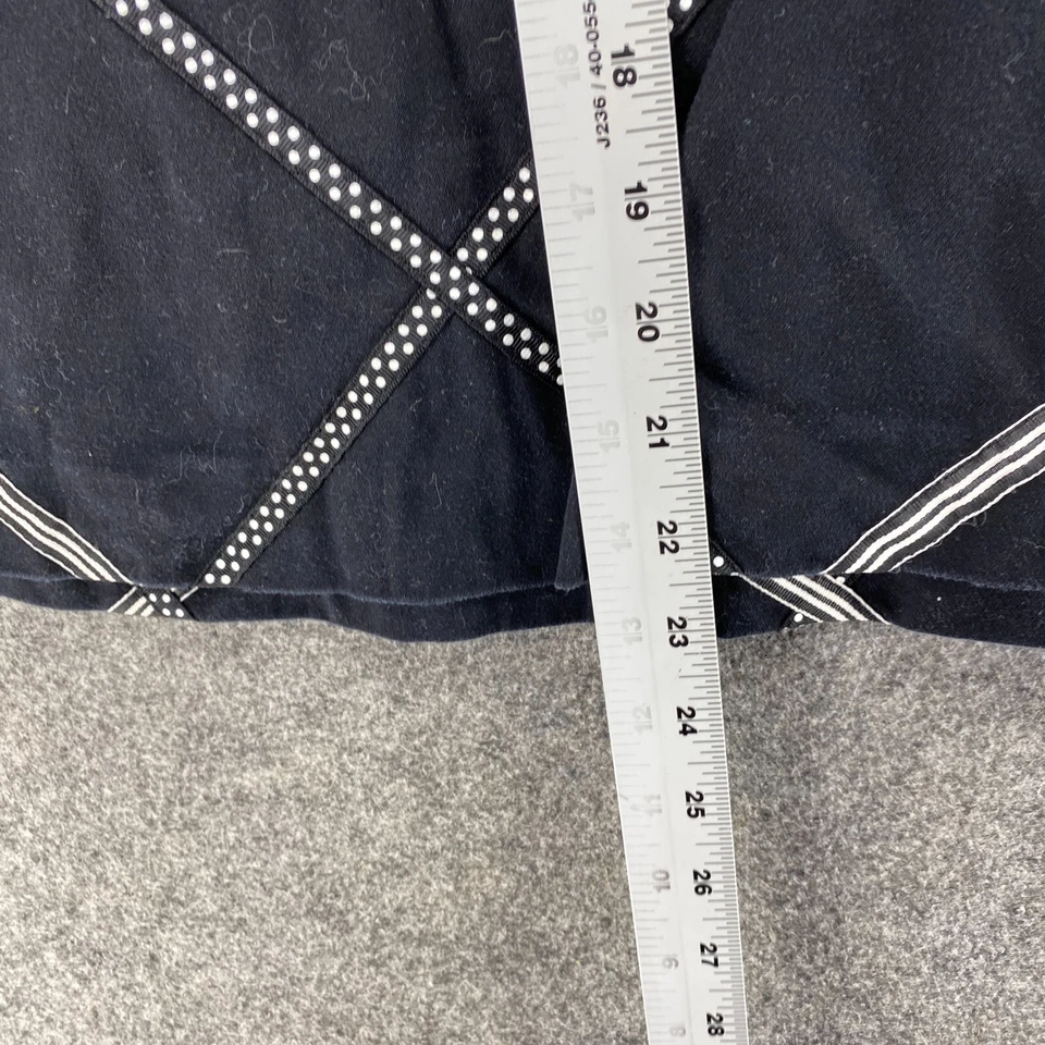 Falda Talbots Mujer 20W Plus Negra Geométrica Línea A Midi Cremallera tiro medio elástica Foto 4 de 4