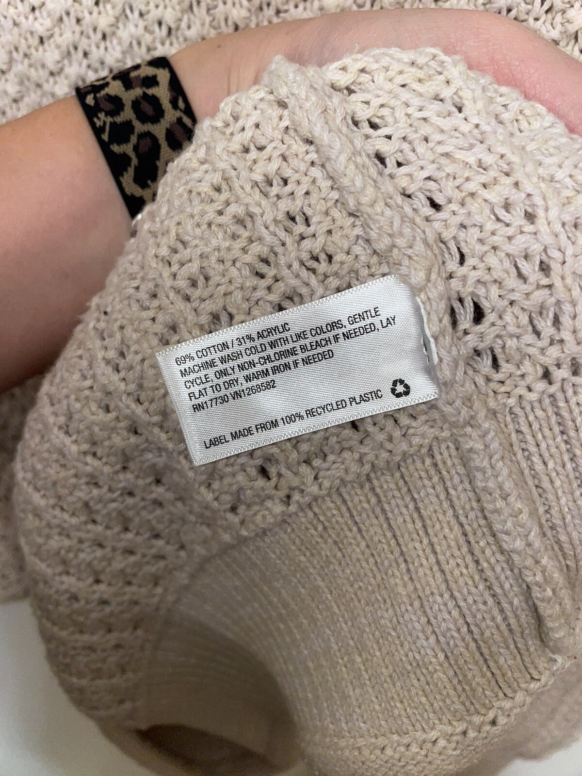 UNIVERSAL THREAD Beige Cotton Blend Pullover Swea… - image 3