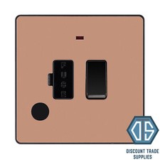 BG Evolve Polished Copper Screwless Switches & Sockets Black Inserts Full Range