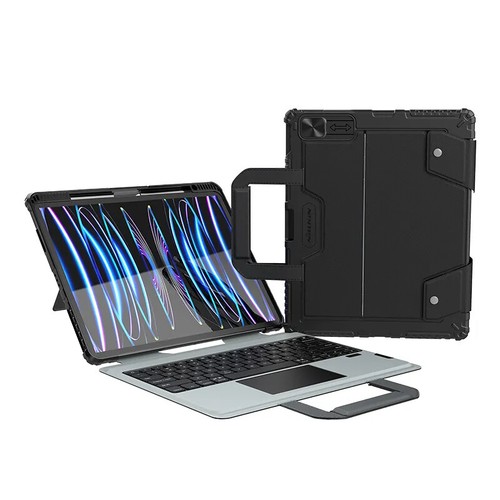 Nillkin per iPad Pro13 M4/Air 11 M2 2024 custodia tastiera retroilluminata con maniglia di trasporto