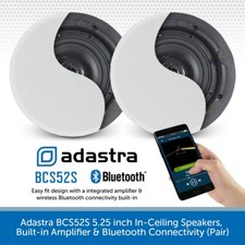 Adastra BCS52S Bluetooth Ceiling Speakers 5.25" In-Ceiling Powered All-In-One