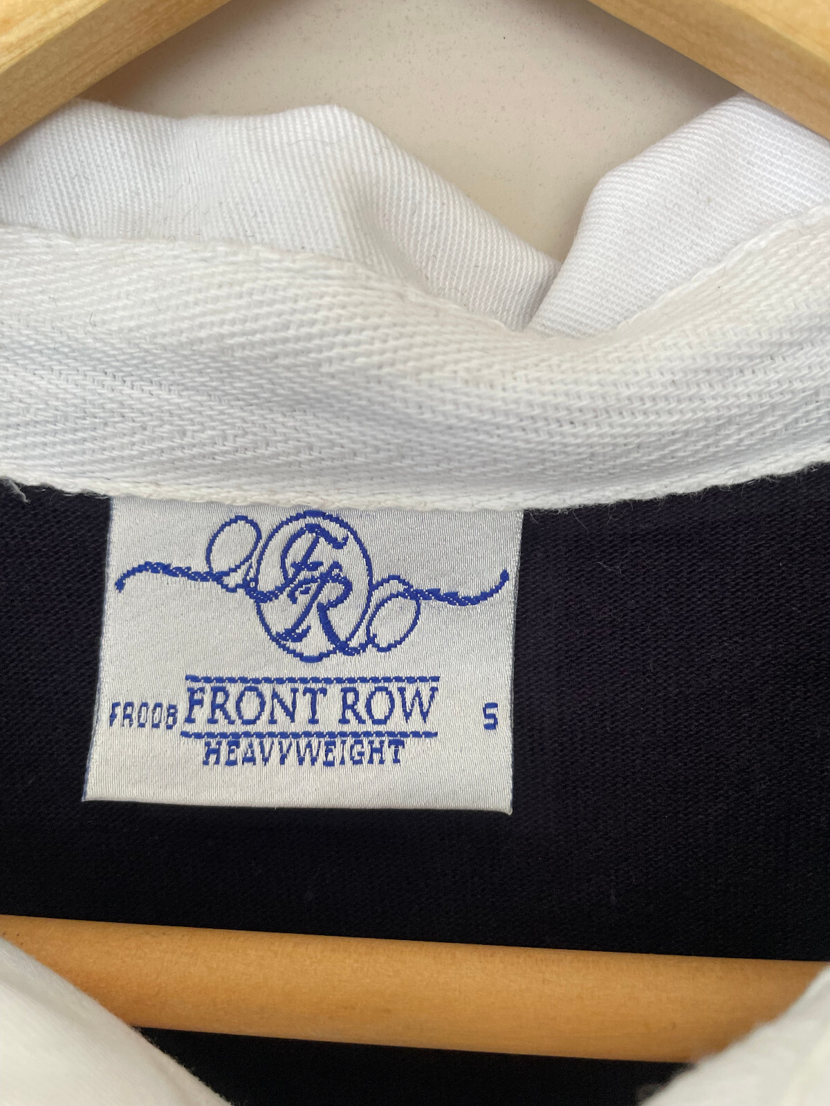 Polo stile rugby a righe blu prima fila taglia S