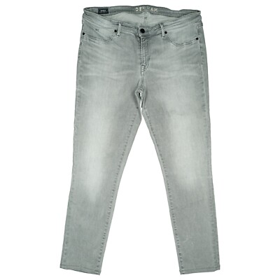 Denham Spray Damen Stretch 7/8 Jeans Hose super tight Fit Gr 42 XL W33 used grau