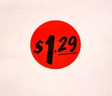 $1.29 Discount Pricing Labels Price Point Sale Adhesive Sticker Label 1000 PCS