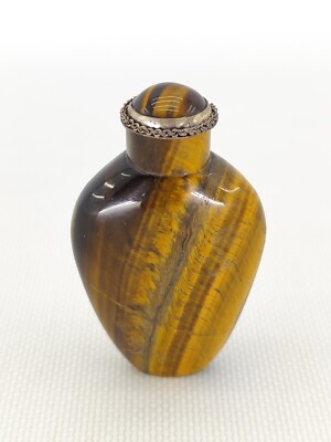 TABATIERE (Snuff bottle) ORIGINAL CHINA, STEIN TIGERAUGE