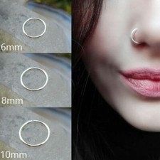 Anillo Noe de acero inoxidable para mujer aro clip para nariz fosa nasal oreja piercing joyería corporal