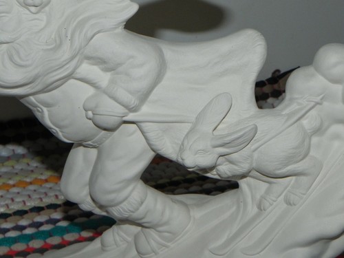 Biscotto in ceramica Babbo Natale sci: pulito e cotto TU dipingi circa 9 x 7,5" - Foto 3 di 12