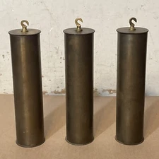 Antique Set Of Grandfather Or Hall Clock Weights Herschede Colonial Elite Era