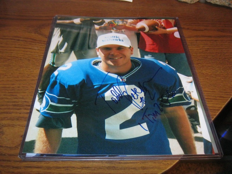 Todd Peterson / Seattle Seahawks Autographed 8x10 Photo 