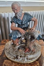 Capodimonte Fisherman With Net Figurine Signed By A Giaretta 1960's