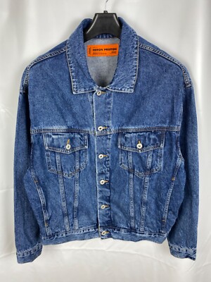 Heron Preston Denim Airbrush Heron Jacket Printed size S | eBay