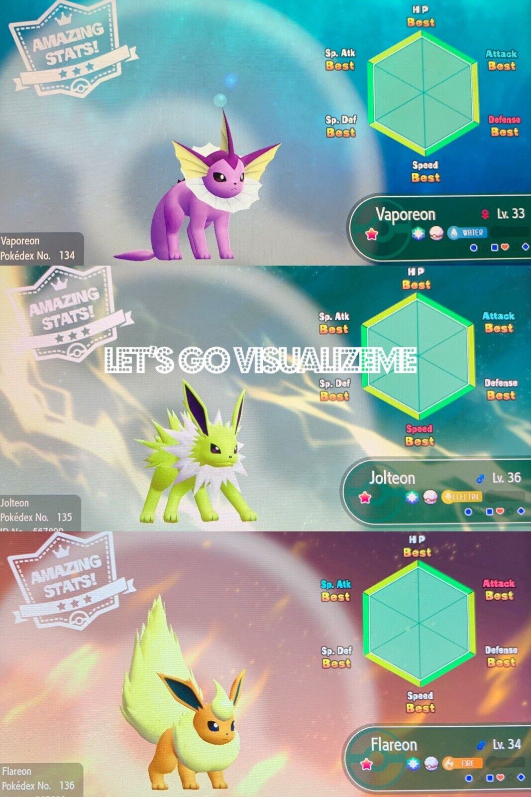 EEVEE Evolution Shiny 6IV / Eevee Flareon Jolteon Vaporeon -  Hong Kong