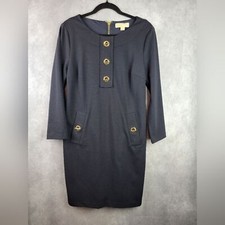 Michael Kors  Long sleeve Navy Blue thick material office Career Women's dress M