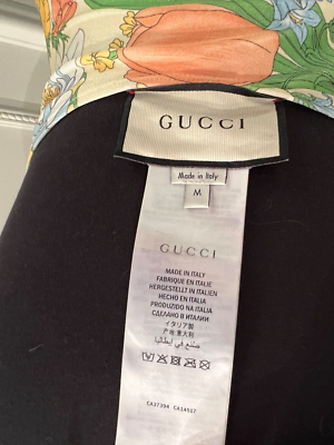GUCCI White Multi Floral Logo Tennis Embroidered One-Piece