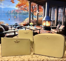 Kate Spade Barely Used Matching Purse, Wallet & Wristlet - Light Sage Green