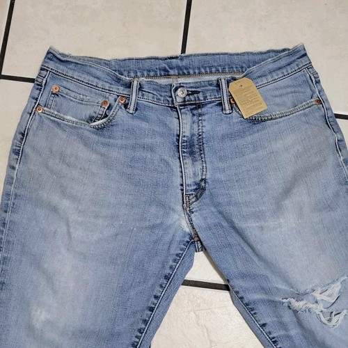 Levi's 511 Slim Fit Flex Stretch Blue Jeans Mens Sz 36 Distressed & Paint Splat - Picture 5 of 19