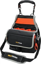 Electrician Tool Pouch Bag with Shoulder Strap Tool Belt Pouch with Rain Cover a