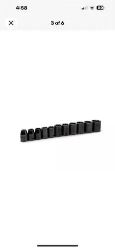 Husky 1/2 in. Drive Standard SAE 6-Point Impact Socket Set (11-Piece)