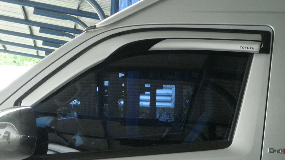 Deflector de viento protector contra el clima estilo Mugen para Toyota Hiace Commuter Van 2005-17 Foto 4 de 4