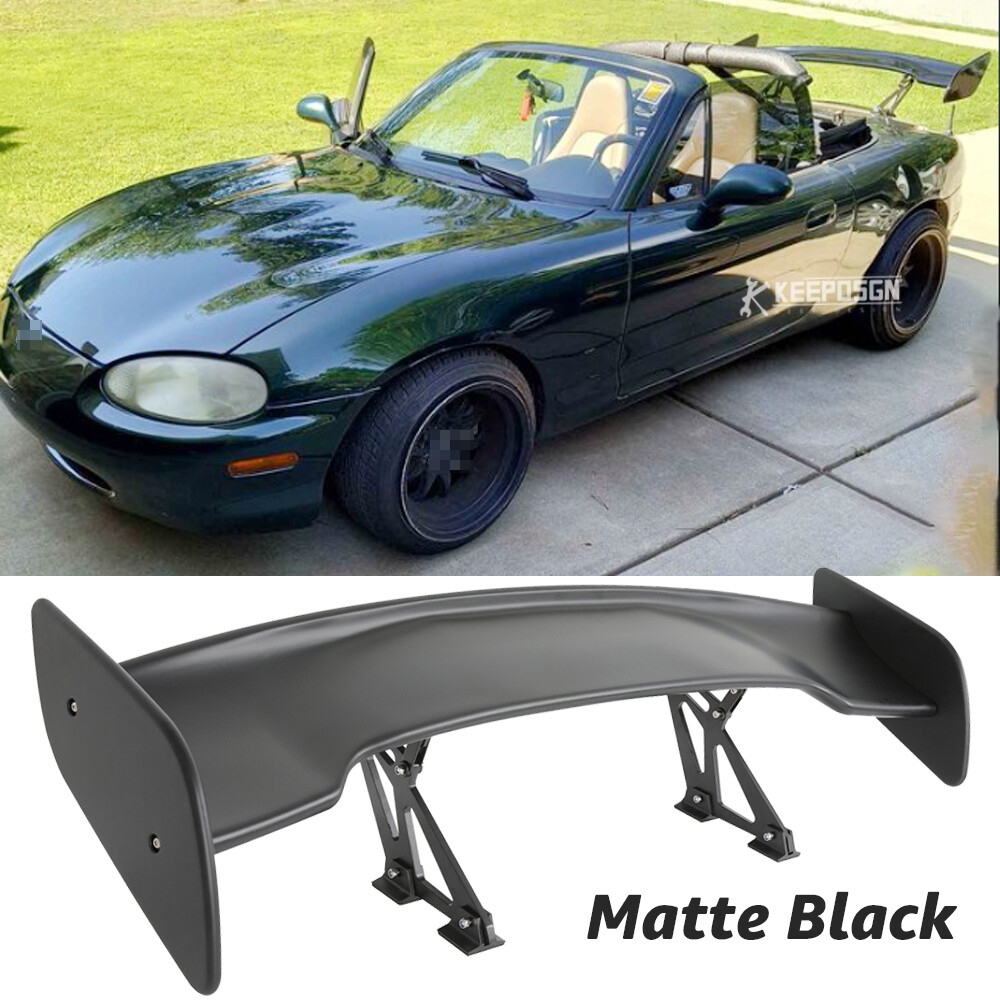 Car Rear 47-inch GT Style Rear Spoiler - Adjustable Angle Matte Black ...