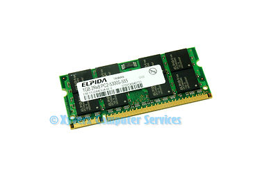 EBE11UD8AGUA-6E-E GENUINE ELPIDA LAPTOP MEMORY 1GB 2RX8 PC2-5300S-555 (CA62)