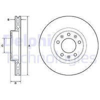 2X Delphi BG4669C Bremsscheibe FüR CitroËN Opel Peugeot