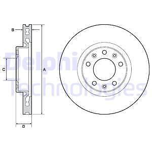 2X Delphi BG4669C Bremsscheibe FüR CitroËN Opel Peugeot-image