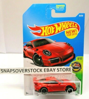 2016 HOT WHEELS RED PORSCHE 911 GT3 RS, HW #78, HW FACTORY CASTING