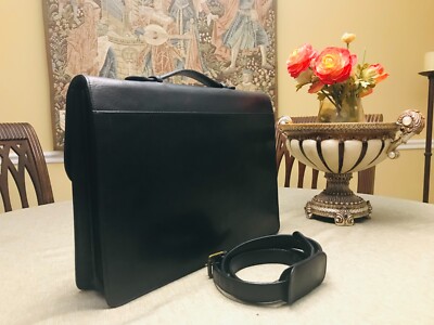 POLO RALPH LAUREN Vintage Double Strap Leather Briefcase