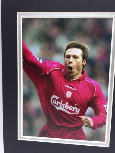 Exhibición de fotos firmada por Nick Barmby Liverpool RARO + CERTIFICADO DE AUTENTICIDAD AUTÓGRAFO FIRMADO - Imagen 2 de 5