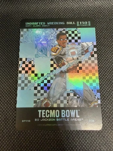 Tecmo Bowl Bo Jackson Battle Arena Undrafted Wrecking Ball #EFS-3 Hologram Ice