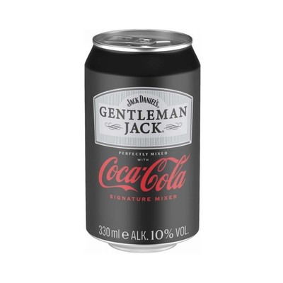 Jack Daniels Gentleman Jack Whiskey mit Coca Cola Dose 330ml
