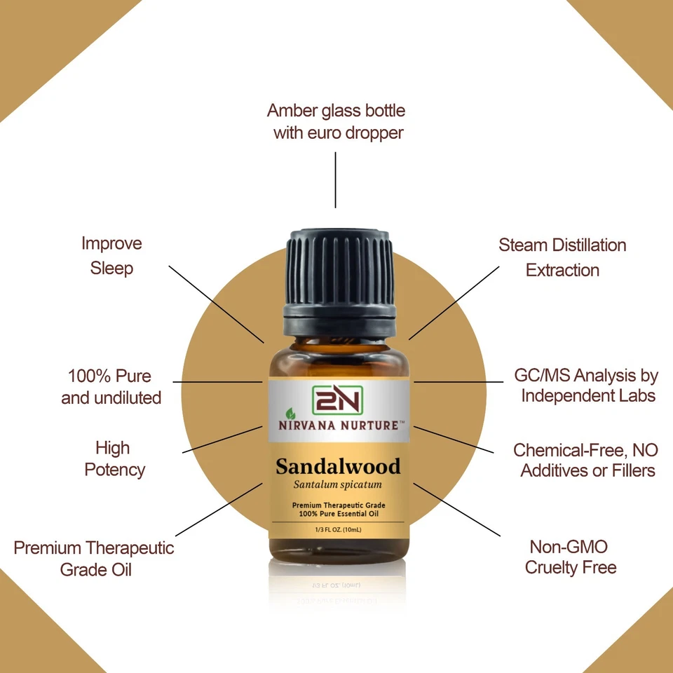 Sandalwood Essential Oil 100% Pure Natural Therapeutic Grade - Image 4 of 4