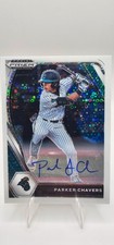 2021 Panini Prizm Draft Picks Parker Chavers Auto Blue Donut /50 Chicago Cubs