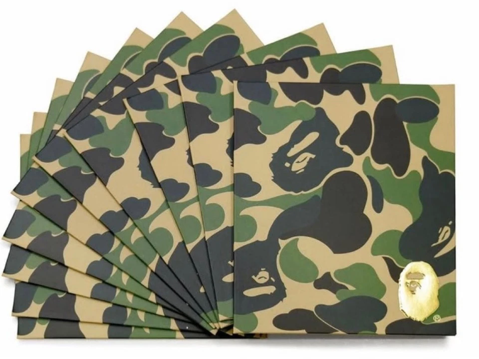 BAPE A Bathing Ape JUEGO DE PAQUETES VERDE CAMUFLAJE ROJO 10 piezas Lai Ver SOBRE JAPÓN Novela Foto 4 de 4