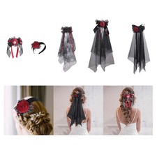 Coiffe D'Halloween Cerceau à Cheveux Accessoire de Mariée Serre-tête Gothique