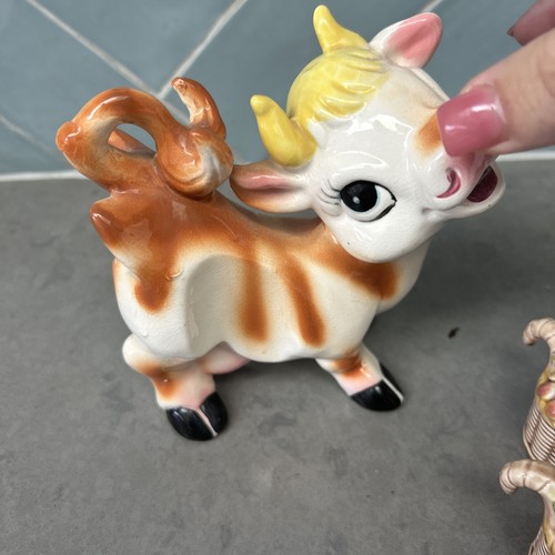Estatuilla vintage TILSO VACA kitsch colgante sal, pimienta, vinagre, aceite - Imagen 16 de 19