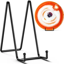 3 Pack 10 Inch Large Plate Stands for Display - Metal Plate Holder Display Stand