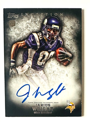 2012 Topps Inception Jarius Wright AUTO RC Vikings Rookie!