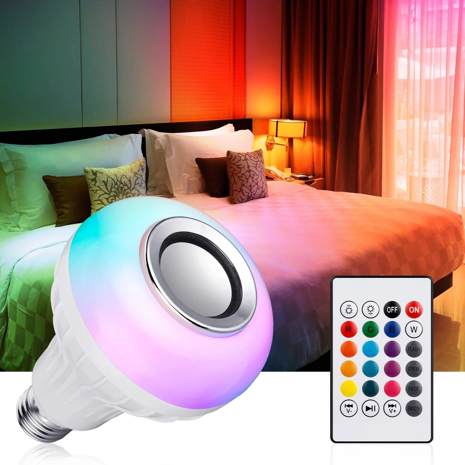 JETENCN LED Light Bulb Speaker