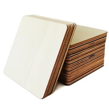 30PCS 4x4 Inch Unfinished Wood Squares Blank Craft Painting Coaster Pieces