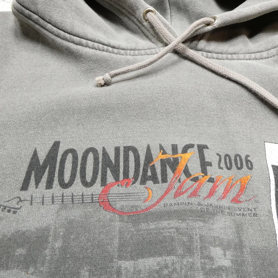 Moondance Jam 2006 Sudadera con Capucha Para Hombre Gris Medio Impermeable Sudadera de Concierto Foto 3 de 4