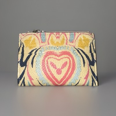 Etro Heart Paisley Print Card Case Wallet With Zipper $390
