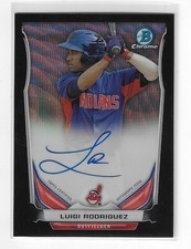 LUIGI RODRIGUEZ 2014 Bowman Chrome Prospects AUTO RC Black Wave Refractor /50